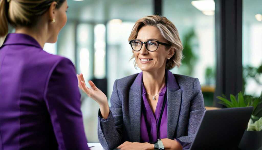 Hr Manager Having A Conversation With An Employee In An Office Se
